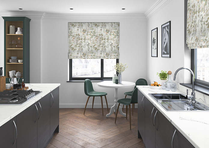 Aquarelle, Verdigris - Roman Blind - Image 5